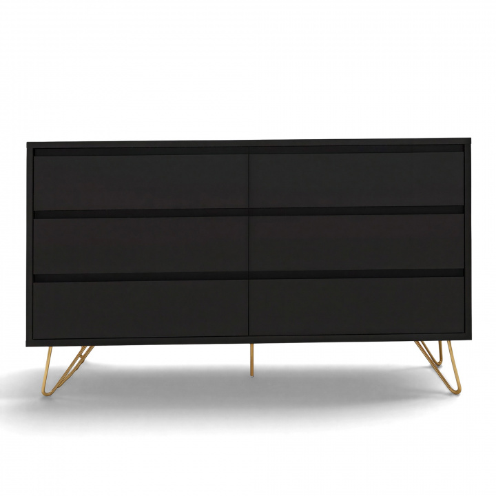 C&oacute;moda \'Elle\' 120x70 - Negro/Lat&oacute;n en el grupo Muebles / Estantes y almacenamiento / Cómodas con Reforma (ELLECD03-black)