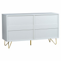 Cómoda \'Elle\' 120x70 - Blanco/Latón