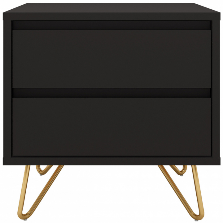 Mesita de noche \'Elle\' - Negro/Latón en el grupo Muebles / Mesas / Mesas de noche con Reforma (ELLENS01-black)