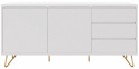 Aparador \'Elle\' - Blanco/Latón