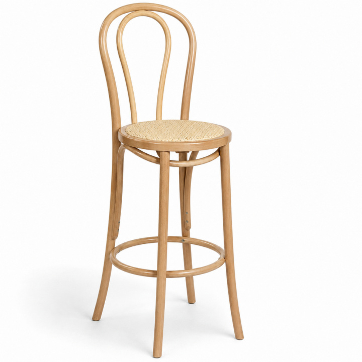 Taburete de bar \'Bistro\' - Natural/Rotén en el grupo Muebles / Muebles para sentarse / Taburetes de bar con Reforma (FCB19-oak)