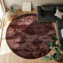 Alfombra redonda \'Aranga Super Soft\' - Marrón oscuro