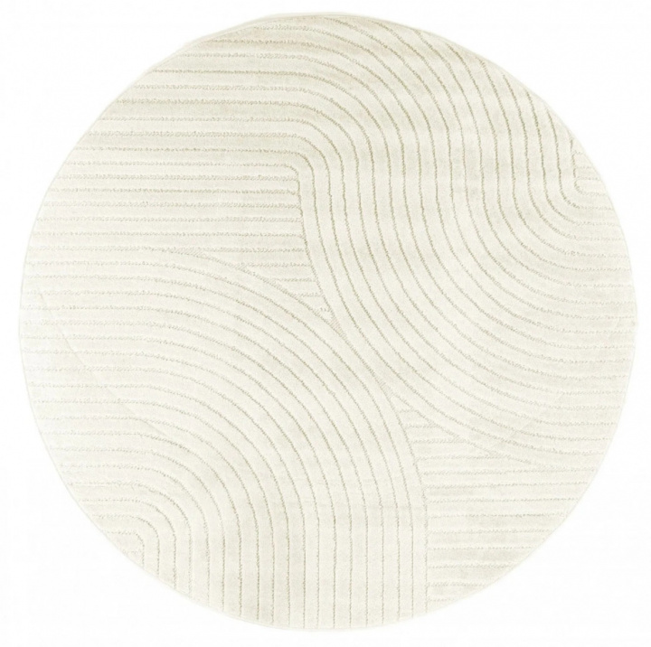 Alfombra redonda \'Devon\' - Crema en el grupo Decoración / Alfombras / Alfombras tejidas con Reforma (H100046)