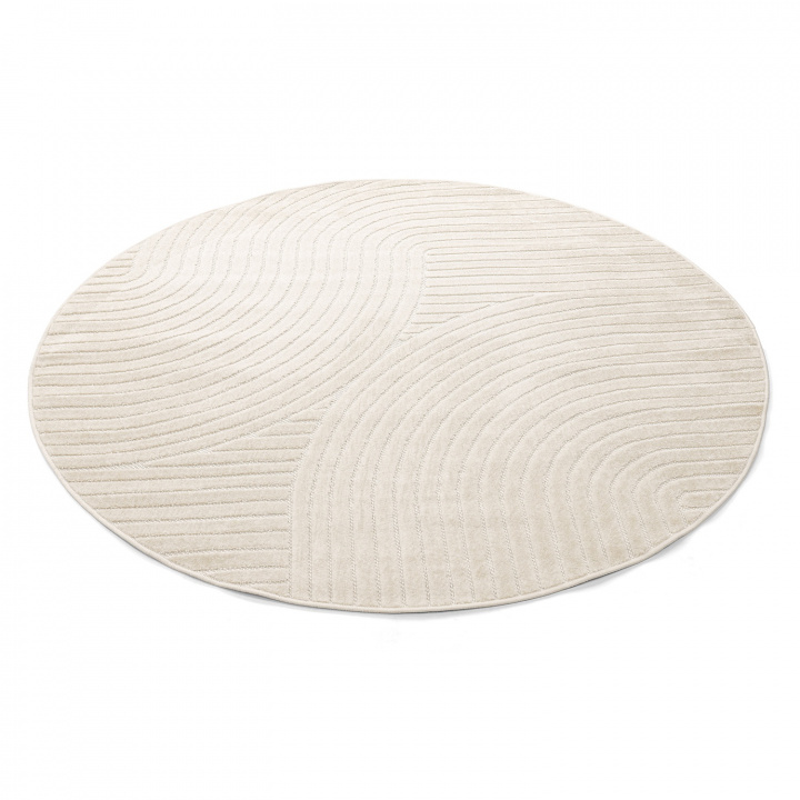 Alfombra redonda \'Devon\' - Crema en el grupo Alfombras / Alfombras tejidas con Reforma (H100046)