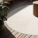 Alfombra redonda \'Devon\' - Crema