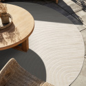 Alfombra redonda \'Devon\' - Crema