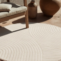 Alfombra redonda \'Devon\' - Crema