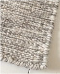 Alfombra de lana \'Dhurry\' - Gris