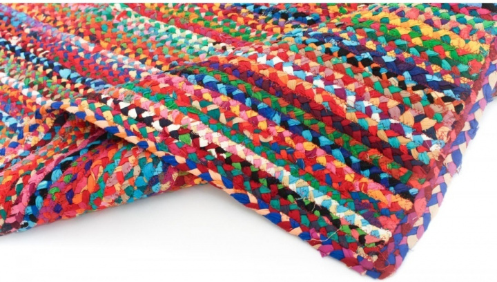 Alfombra de trapo \'Flätan\' - Multicolor en el grupo Alfombras / Alfombras tejidas con Reforma (H100062)