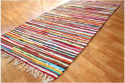 Alfombra de trapo \'Happy\' - Multicolorv