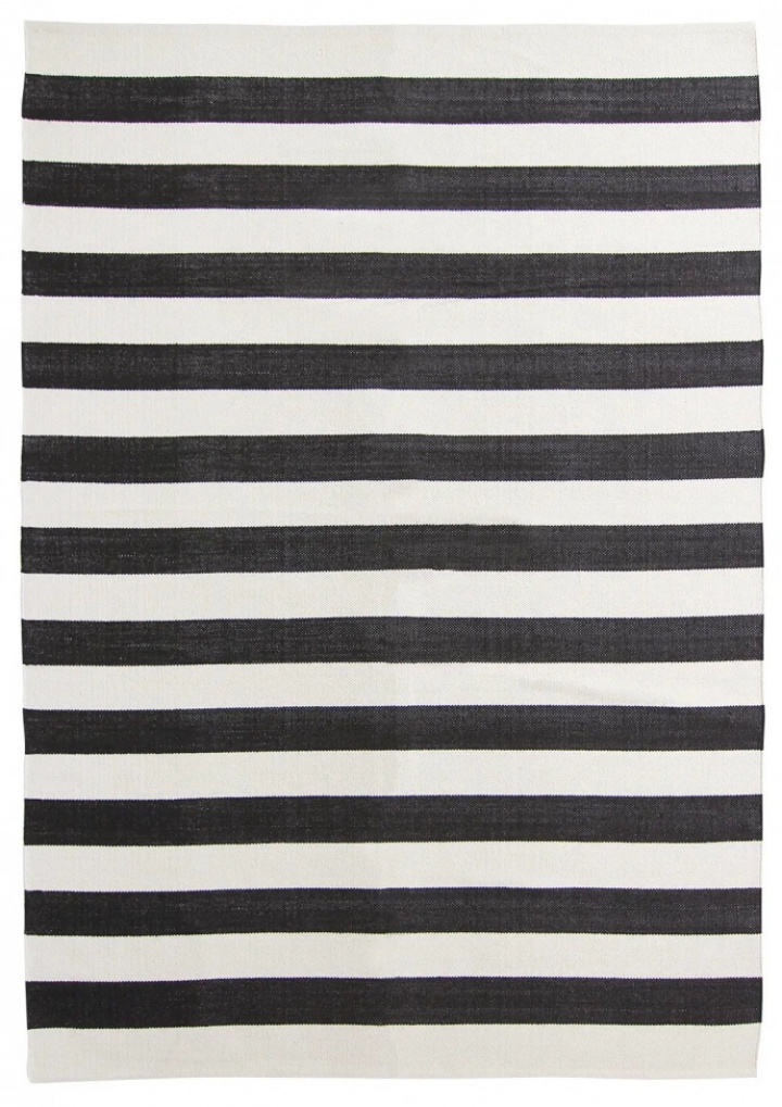 Alfombra de algodón \'Nilo\' - Blanco/Negro en el grupo Decoración / Alfombras / Alfombras tejidas con Reforma (H100111)