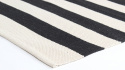Alfombra de algodón \'Nilo\' - Blanco/Negro