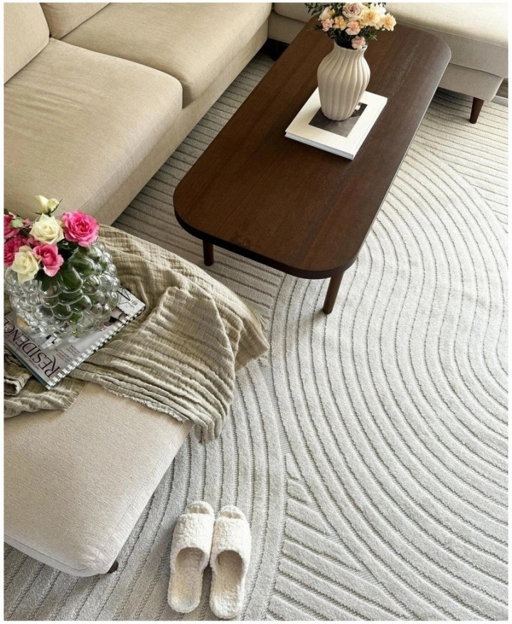 Alfombra de pelo largo \'Shaggy Indoor-Outdoor\' - Crema en el grupo Alfombras / Alfombras tejidas con Reforma (H100119)