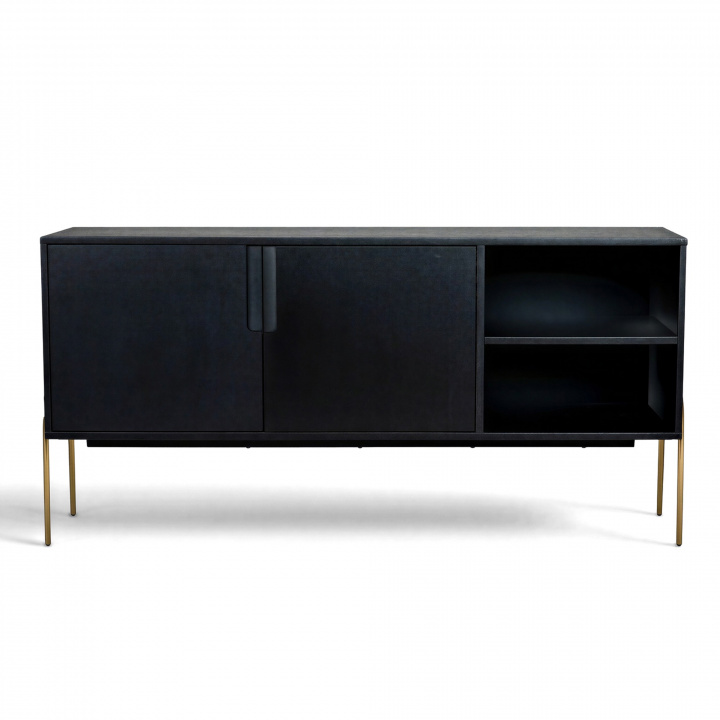 Aparador \'Fr&ouml;lunda\' - Negro/Mes&oacute;n en el grupo Muebles / Estantes y almacenamiento / Mesas de TV con Reforma (J9612-1)