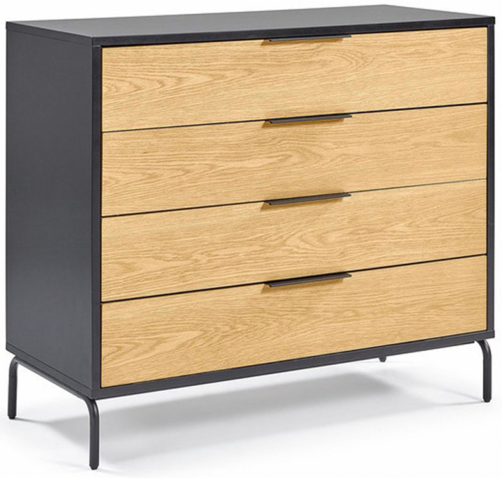 Cómoda \'Koln\' - Roble/Negro en el grupo Muebles / Estantes y almacenamiento / Cómodas con Reforma (KOLNCD01)