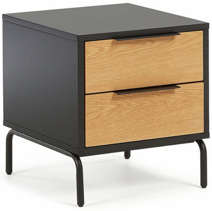 Mesita de noche \'Koln\' - Roble/Negro en el grupo Muebles / Mesas / Mesas de noche con Reforma (KOLNNS01)