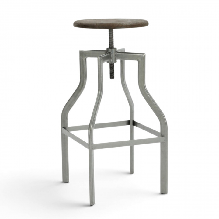Taburete \'Forshaga\' - Plata/Natural en el grupo Muebles / Muebles para sentarse / Taburetes de bar con Reforma (KS-01-W-wood)