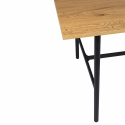 Mesa de comedor \'Line\' - Roble/Negro 160x90cm