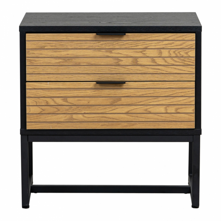 Mesita de noche \'Line\' - Roble/Negro en el grupo Muebles / Mesas / Mesas de noche con Reforma (LINES01)