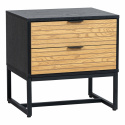 Mesita de noche \'Line\' - Roble/Negro