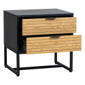 Mesita de noche \'Line\' - Roble/Negro