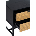 Mesita de noche \'Line\' - Roble/Negro