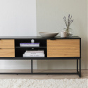 Mueble de TV \'Line\' - Roble/Negro