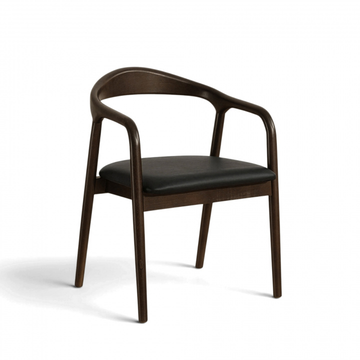 Silla con brazos \'Aspa\' - Marrón oscuro en el grupo Muebles / Muebles para sentarse / Sillas con Reforma (LINK-SM11-dark)