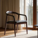 Silla con brazos \'Aspa\' - Marrón oscuro