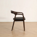 Silla con brazos \'Aspa\' - Marrón oscuro