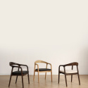 Silla con brazos \'Aspa\' - Marrón oscuro