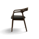 Silla con brazos \'Aspa\' - Marrón oscuro
