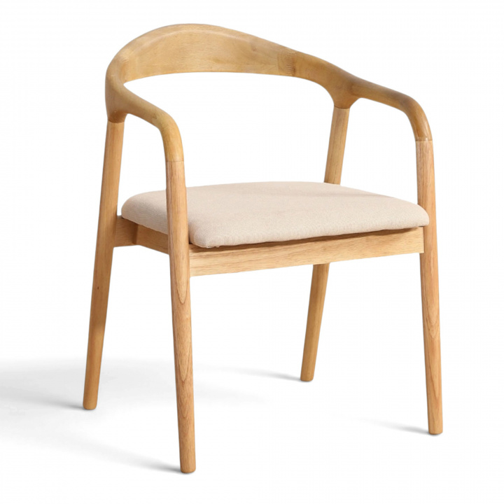 Silla con brazos \'Aspa\' - Natural/beige en el grupo Muebles / Muebles para sentarse / Sillas con Reforma (LINK-SM11-light-beige)