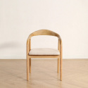 Silla con brazos \'Aspa\' - Natural/beige