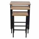 Mesa de café \'Grums\' 3 piezas - Negro/Madera