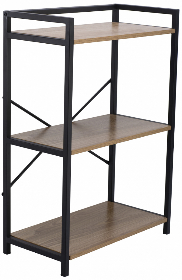 Estante \'Tre\' - Negro/Madera en el grupo Muebles / Estantes y almacenamiento / Estanterías con Reforma (MG1511B)