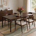 Mesa de comedor \'Aspa\' 180x90cm - Natural