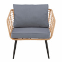 Sillón de jardín \'Sardinia\' - Natural/Gris