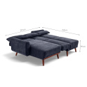 Sofá cama \'Texas\' - Gris oscuro