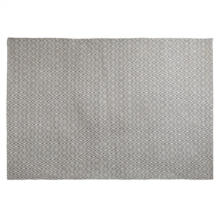 Alfombra \'Cozy Luxury\' 60x90cm - Gris/Blanco en el grupo Decoración / Alfombras / Alfombras recicladas con Reforma (Pet-Pattern-60x90)