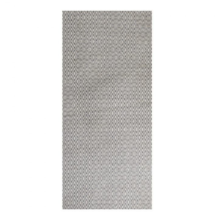 Alfombra \'Cozy Luxury\' 90x200cm - Gris/Blanco en el grupo Decoración / Alfombras / Alfombras recicladas con Reforma (Pet-Pattern-90x200)