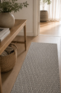 Alfombra \'Cozy Luxury\' 90x200cm - Gris/Blanco