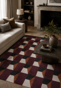 Alfombra \'Valora\' - Rojo/Morado