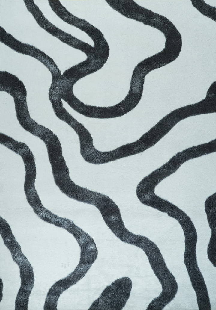 Alfombra \'Heloria\' - Negro/Blanco en el grupo Decoración / Alfombras con Reforma (RG01-47)