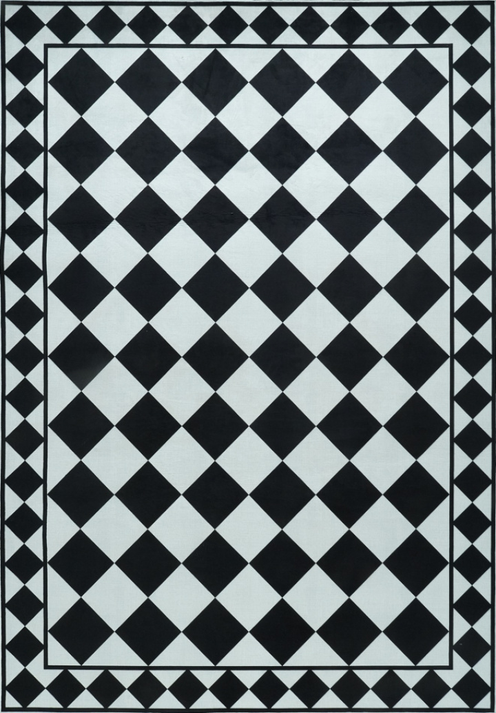 Alfombra \'Crestina\' - Negro/Blanco en el grupo Decoración / Alfombras con Reforma (RG01-53)