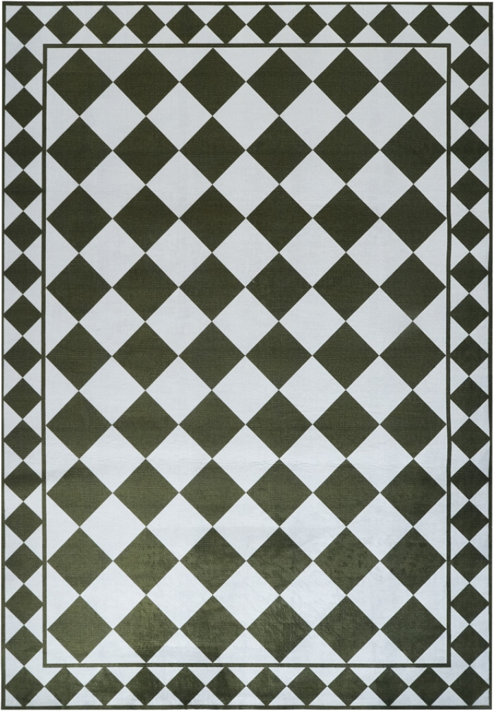 Alfombra \'Crestina\' - Verde/Blanco en el grupo Decoración / Alfombras con Reforma (RG01-54)