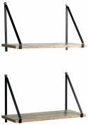 2-pack Estantes de pared \'Triangle\' - Natural