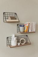 3-pack Estantes de pared \'Net\' - Negro/Natural