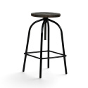 Taburete \'Frans\' - Marr&oacute;n claro/Negro
