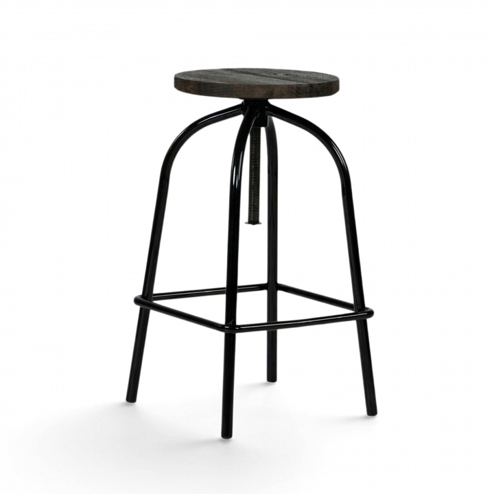Taburete \'Frans\' - Marr&oacute;n claro/Negro en el grupo Muebles / Muebles para sentarse / Taburetes de bar con Reforma (RW811)